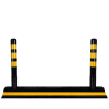 Separatoare de sens din cauciuc L=140cm cu stalpi flexibili H=75cm