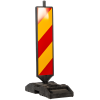 Baliza PVC dubla fata 250X1000mm CL1/CL2 + baza cauciuc vulcanizat 15kg/25kg/28kg