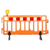 Bariera imprejmuire PVC portocalie L=2m, H=1m